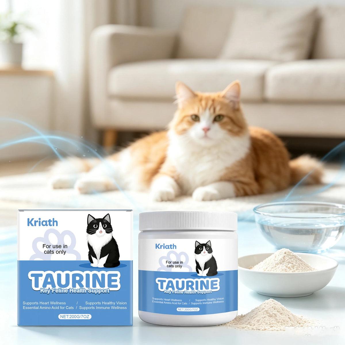 Natural Taurine Powder Supplement For Cats And Dogs Oral Health