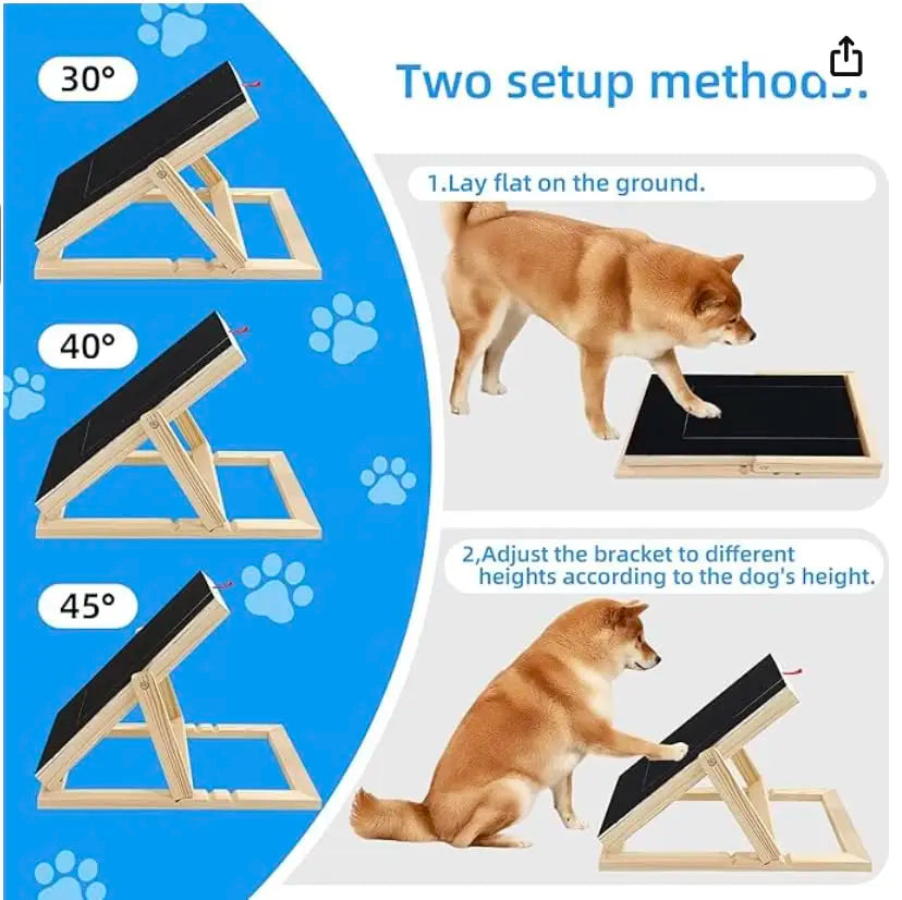 Adjustable Wooden Dog Nail Care Board With Treat Drawer