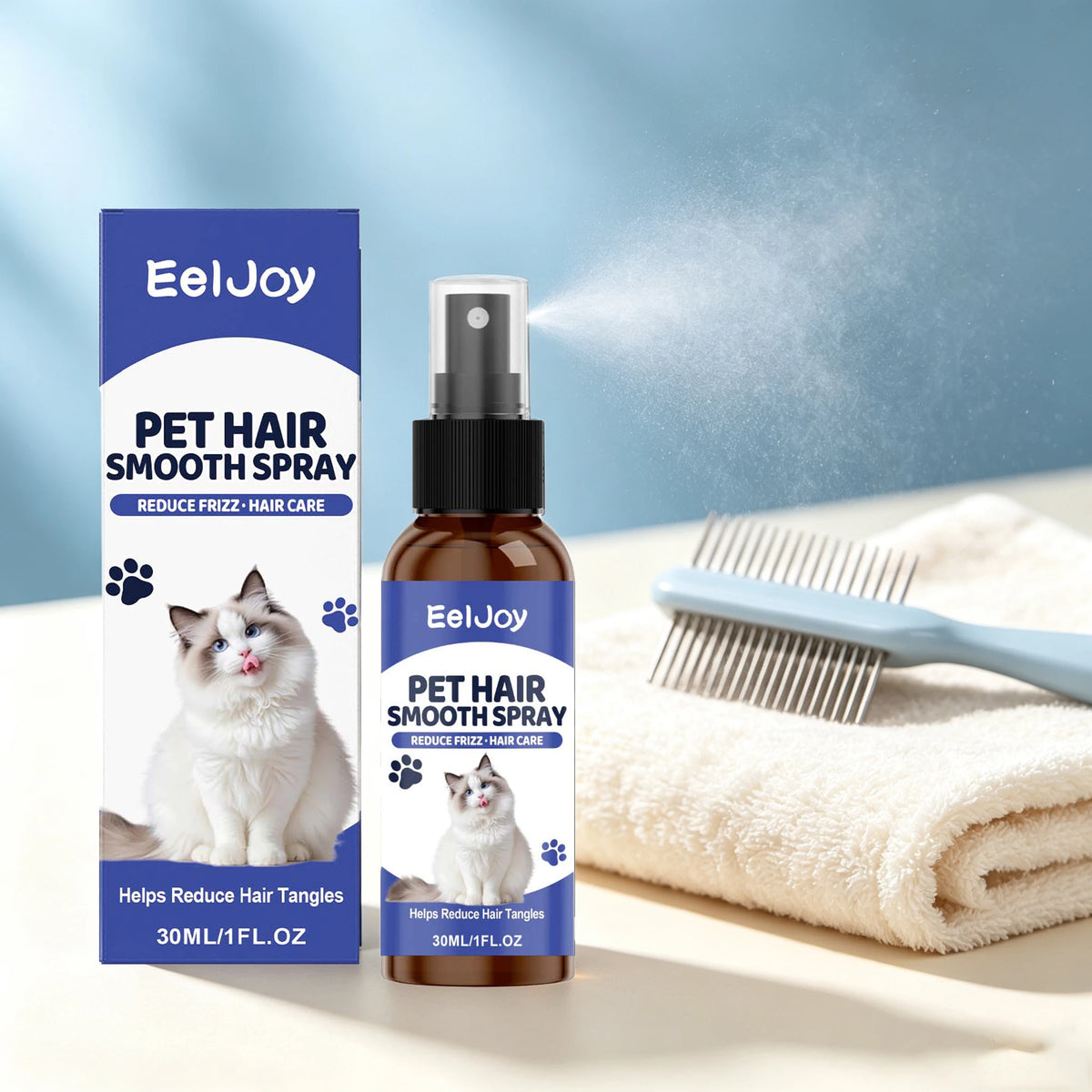 Professional Pet Hair Smoothing Spray For Healthy Dog And Cat Coats