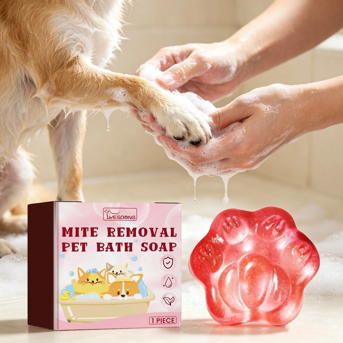 YEGbong Natural Pet Soap Gentle Cleanser With Odor Elimination