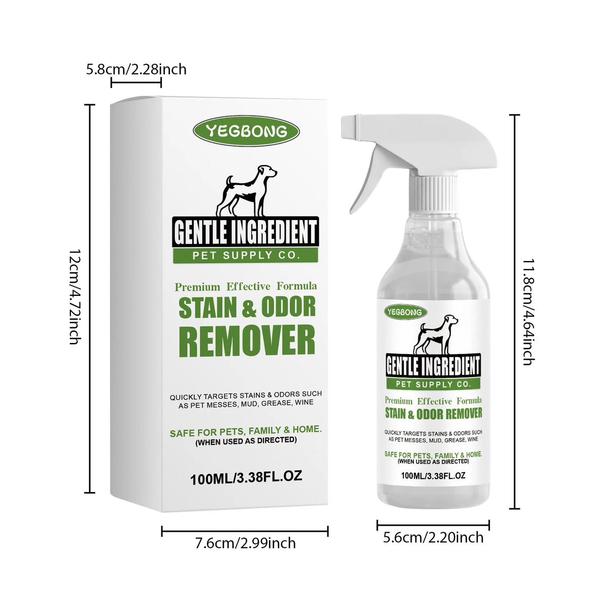 Yegbong Professional Pet Stain And Odor Cleaner Spray