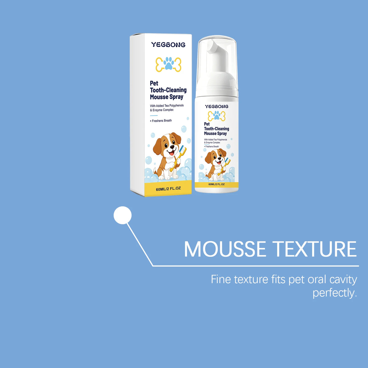 Pet Teeth Cleaning Mousse Enzyme Formula For Cats And Dogs