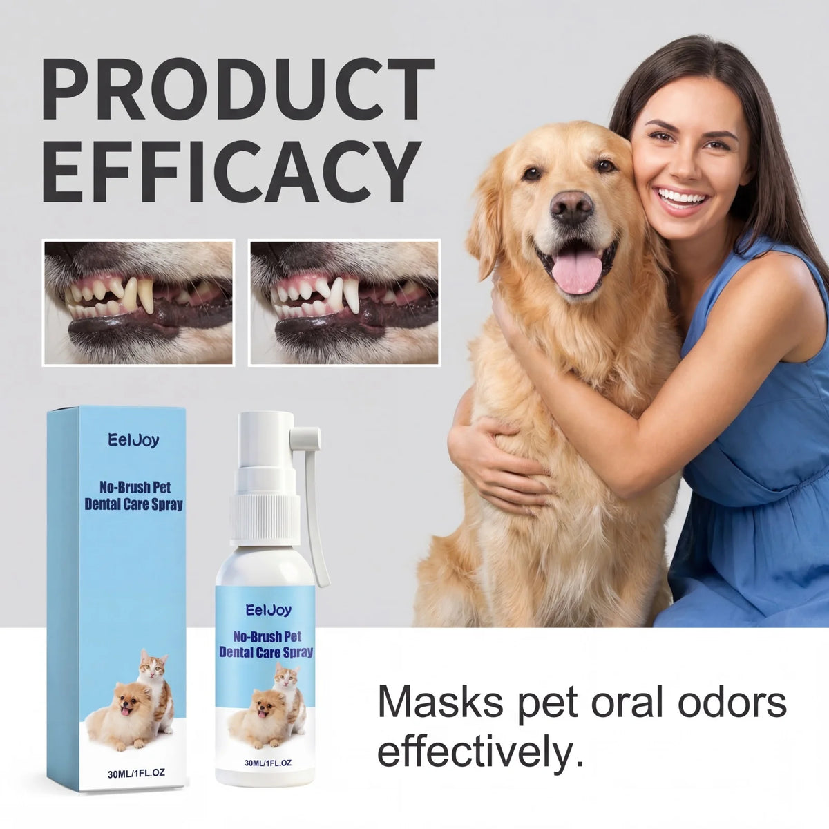 Daily Pet Dental Spray Removes Stains And Eliminates Bad Breath