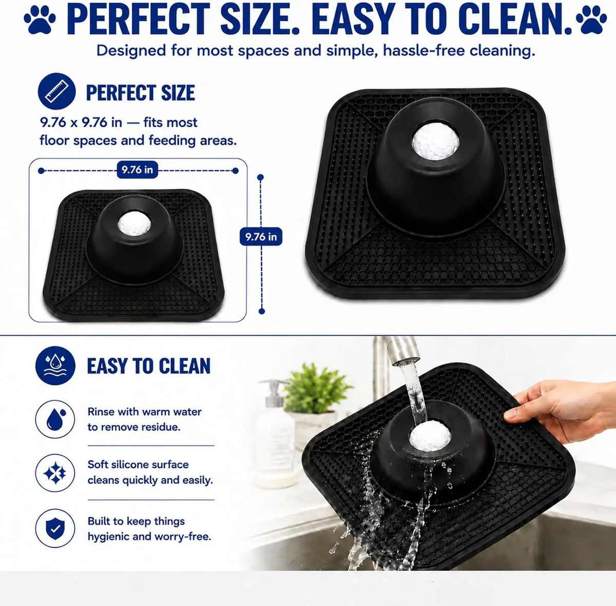 Slow Feeder Dog Bowl And Lick Mat With Interactive Ball