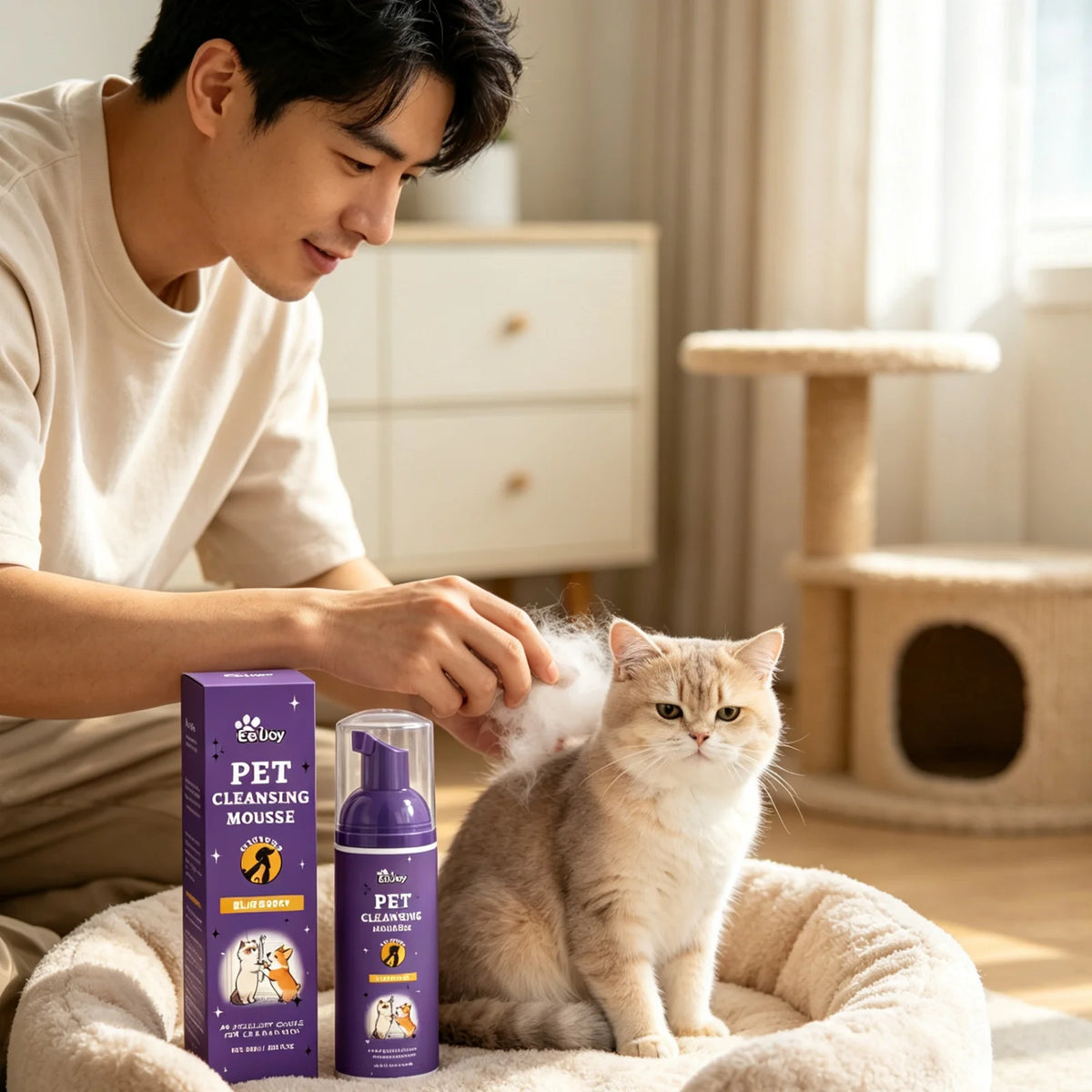 EelJoy Deep Cleansing Pet Grooming Foam For Odor Control
