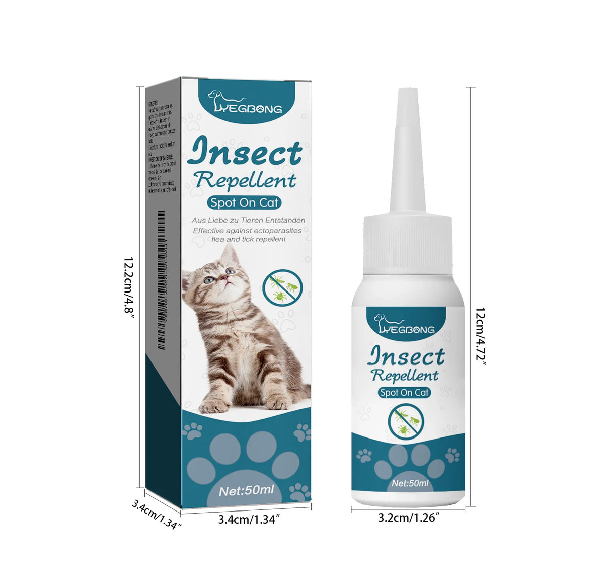 Yegbong Natural Flea And Tick Drops For Cats And Dogs