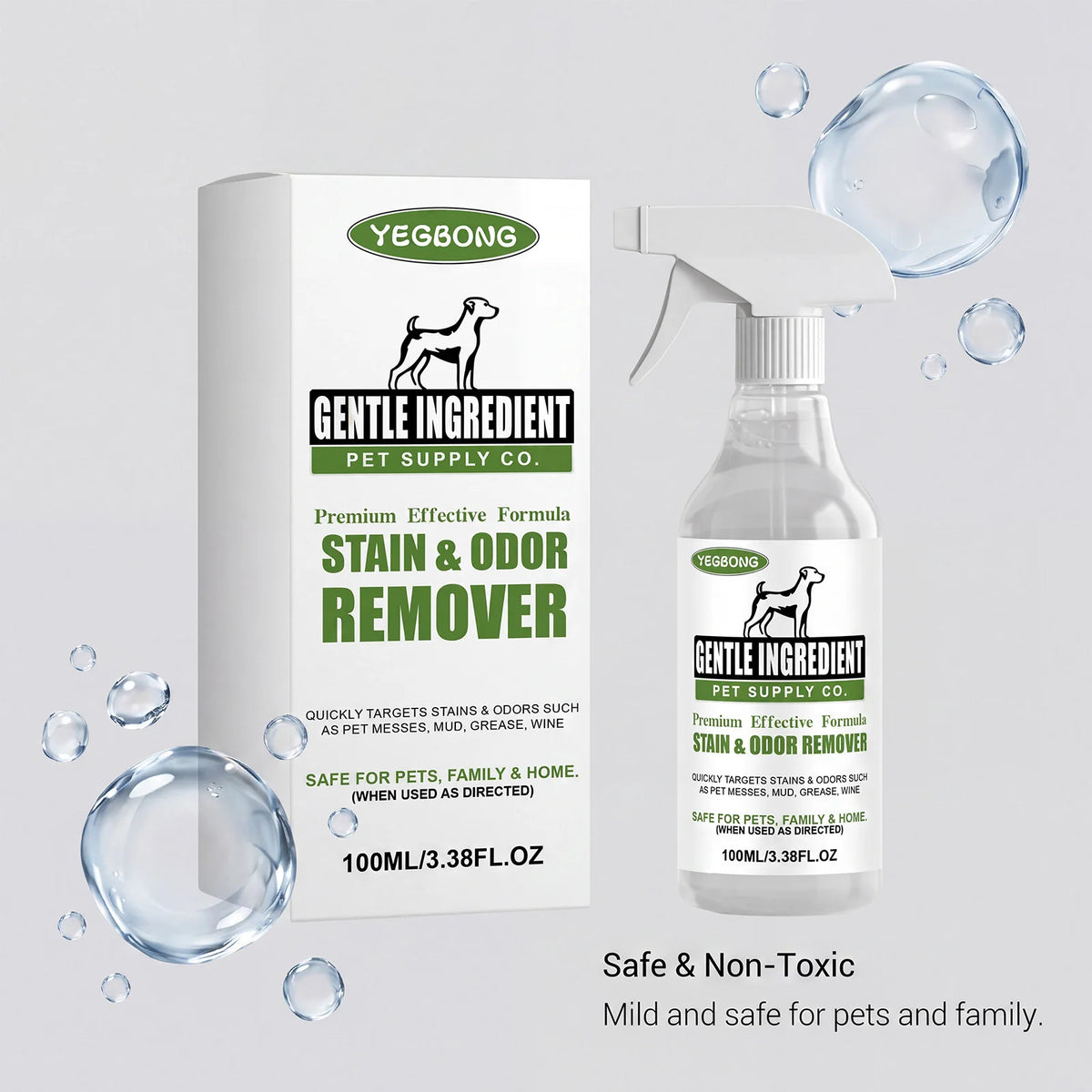 Yegbong Professional Pet Stain And Odor Cleaner Spray