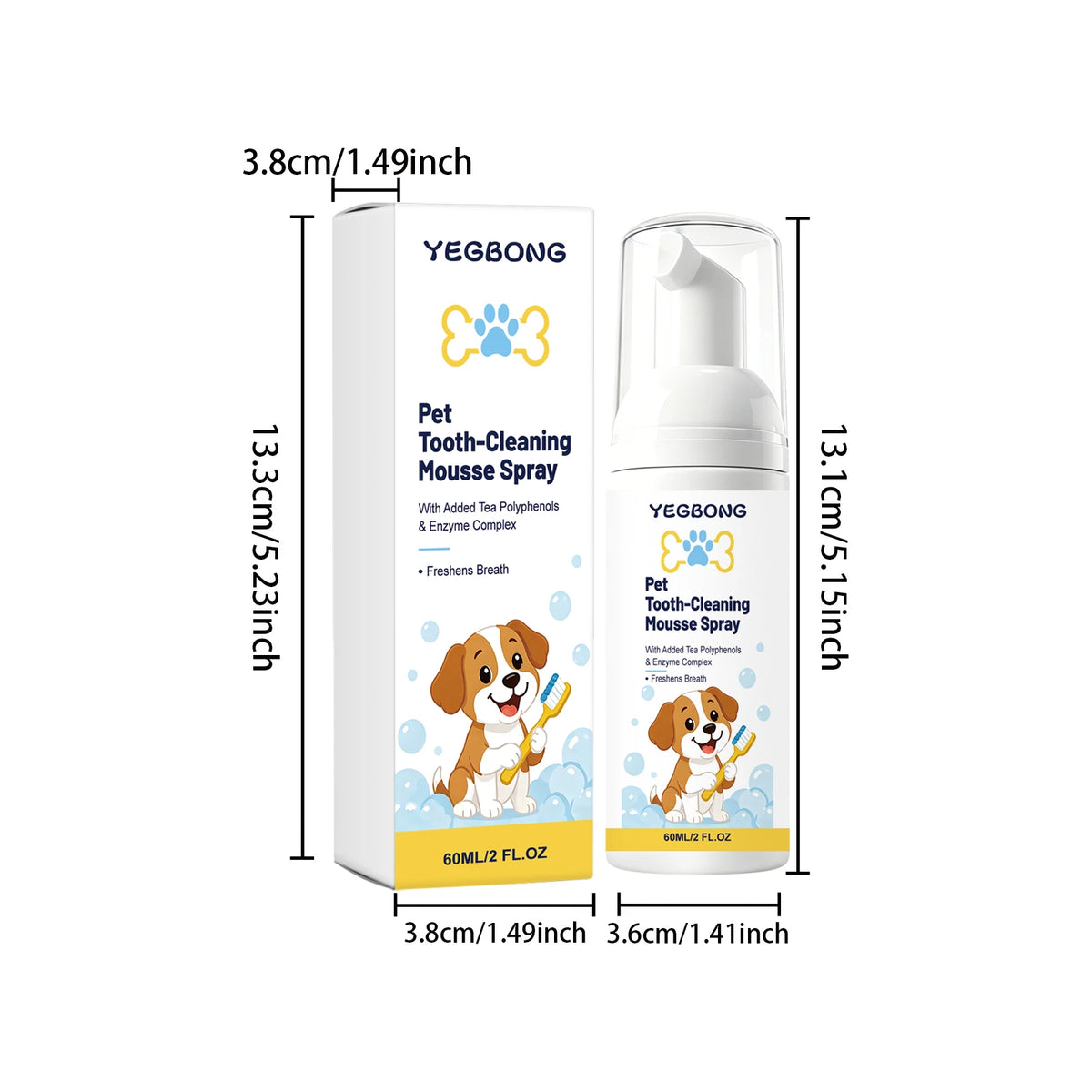 Pet Teeth Cleaning Mousse Enzyme Formula For Cats And Dogs
