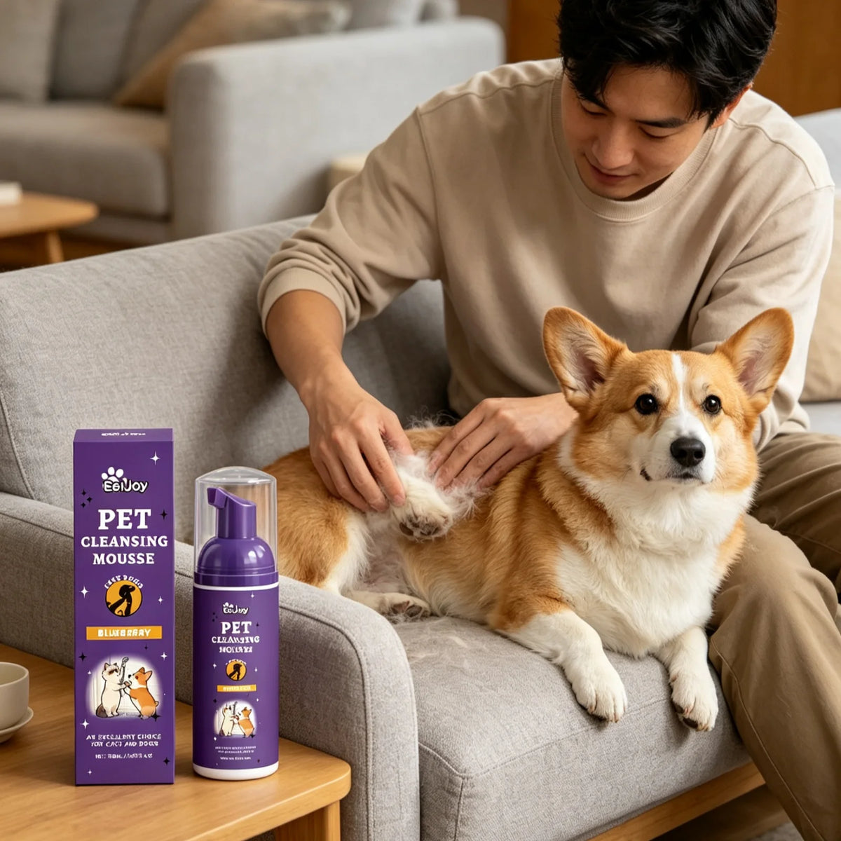 EelJoy Deep Cleansing Pet Grooming Foam For Odor Control