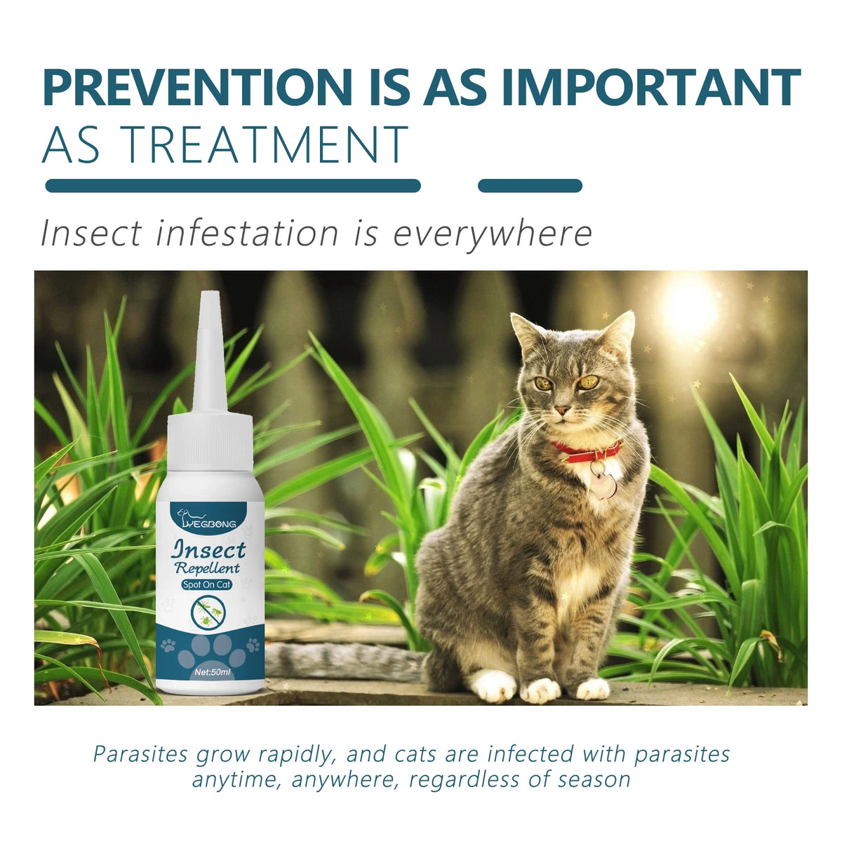 Yegbong Natural Flea And Tick Drops For Cats And Dogs