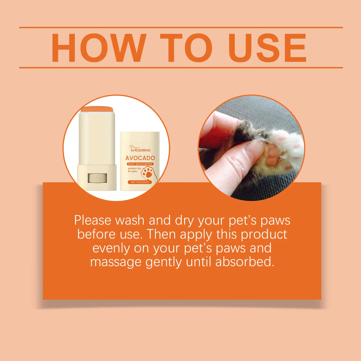 Yegbong Avocado Oil Pet Paw Balm Nourishing Care For Cats Dogs