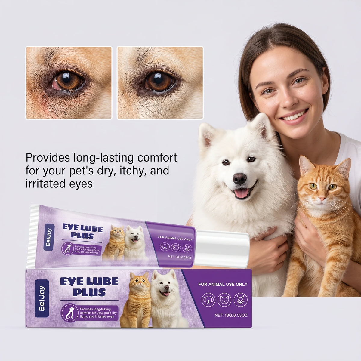 Daily Premium Pet Eye Tear Stain Cleaning Gel Solution
