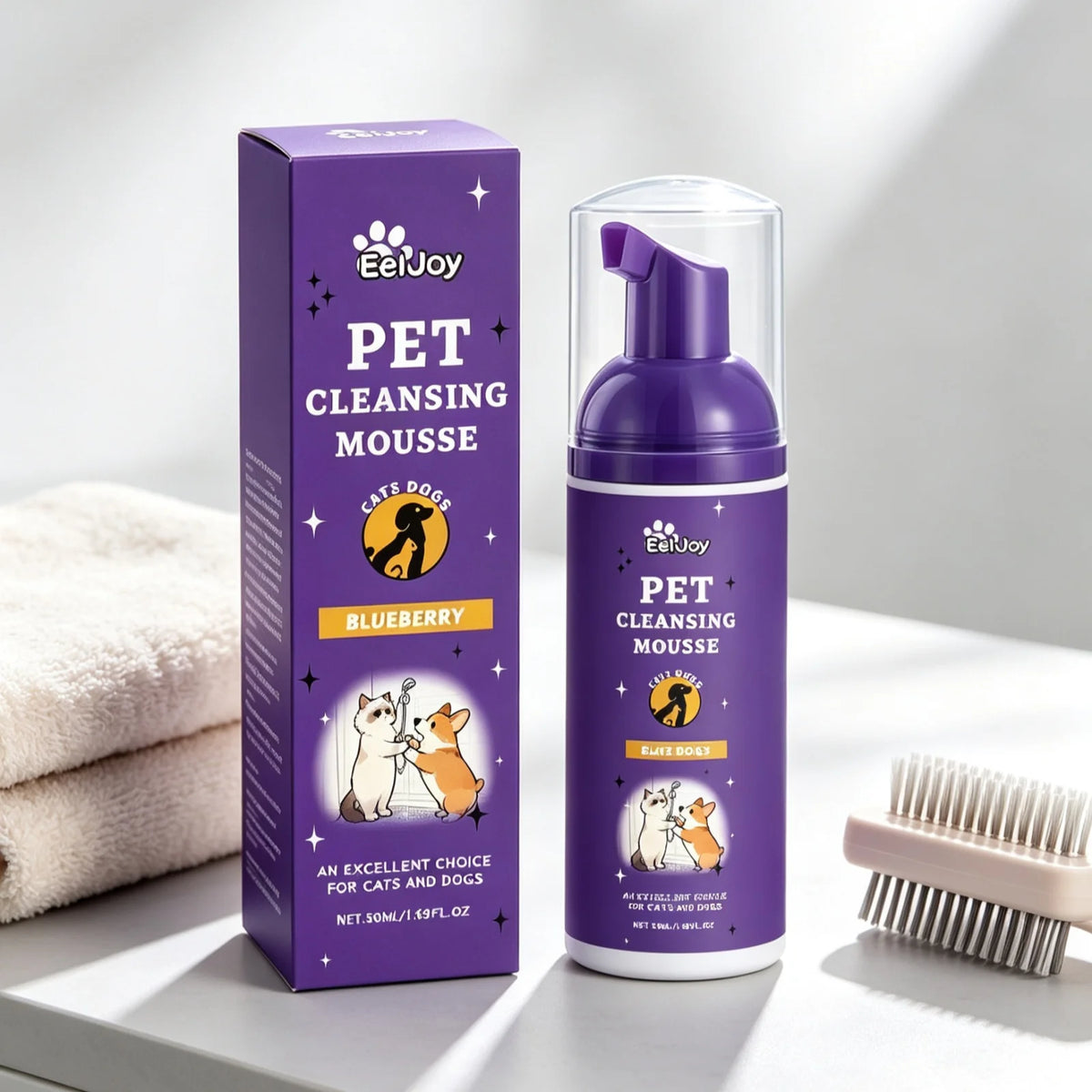 EelJoy Deep Cleansing Pet Grooming Foam For Odor Control