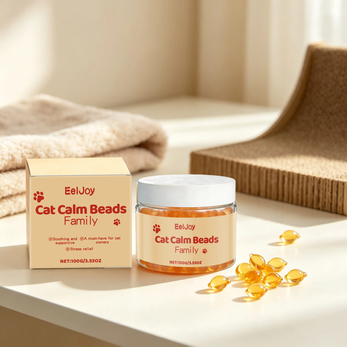 Cat Calming Beads Gentle Formula Stress And Anxiety Relief Supplement