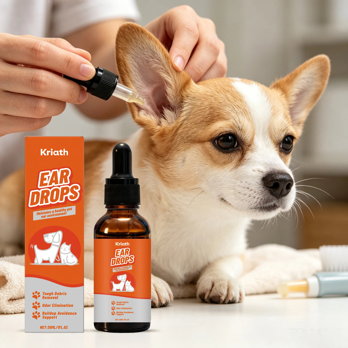 Pet Ear Care Drops For Dogs And Cats Relieves Discomfort