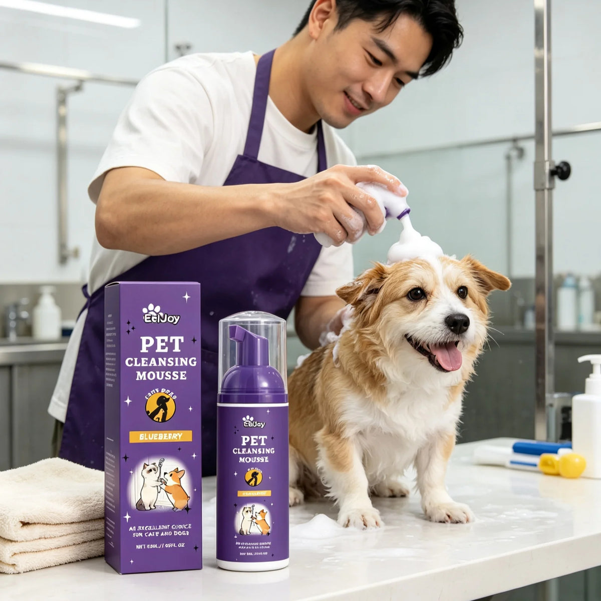 EelJoy Deep Cleansing Pet Grooming Foam For Odor Control