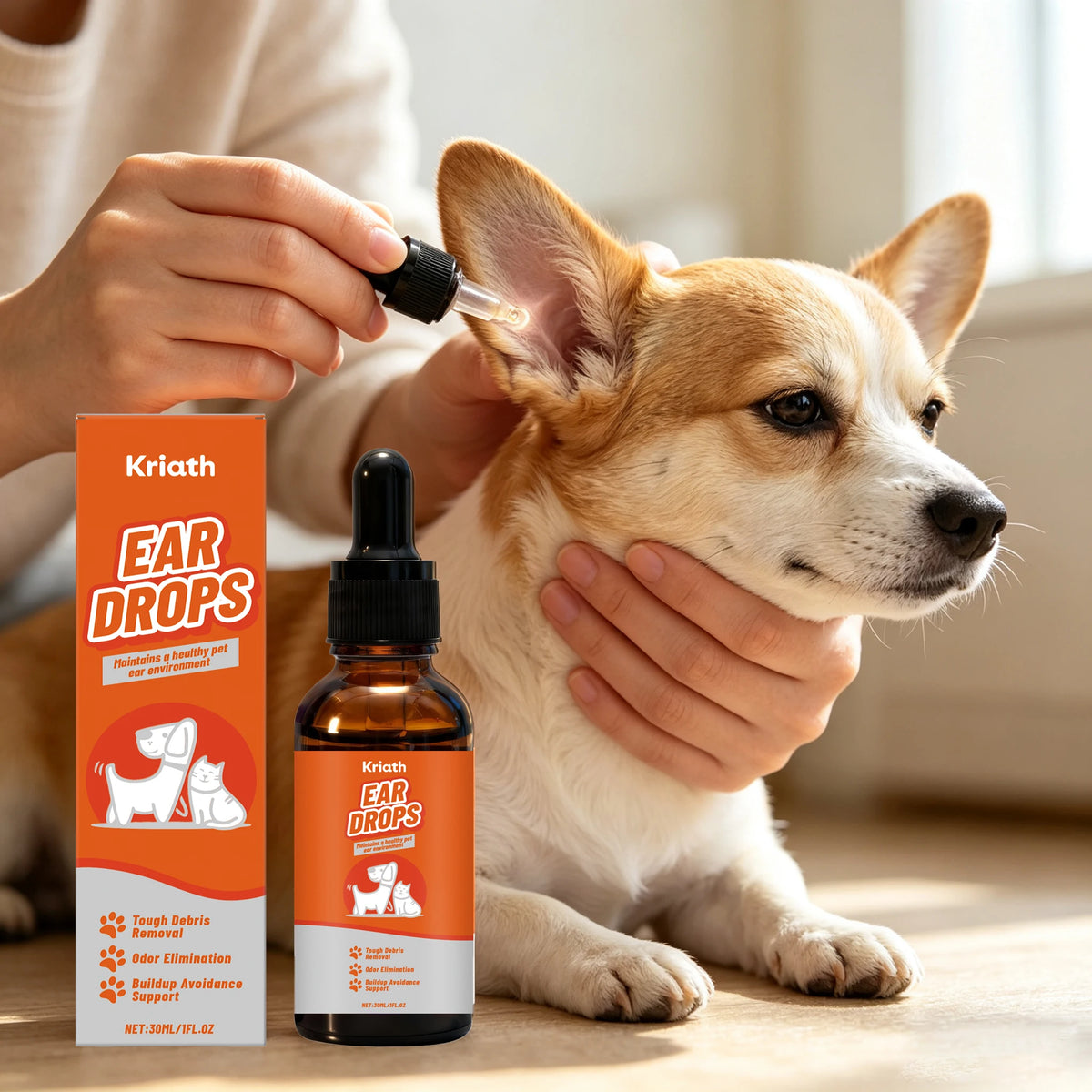 Pet Ear Care Drops For Dogs And Cats Relieves Discomfort