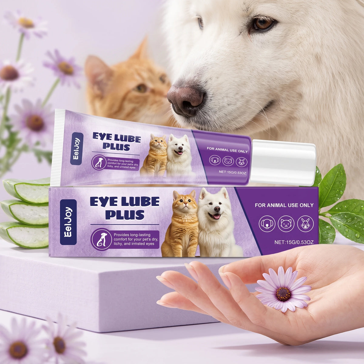 Daily Premium Pet Eye Tear Stain Cleaning Gel Solution