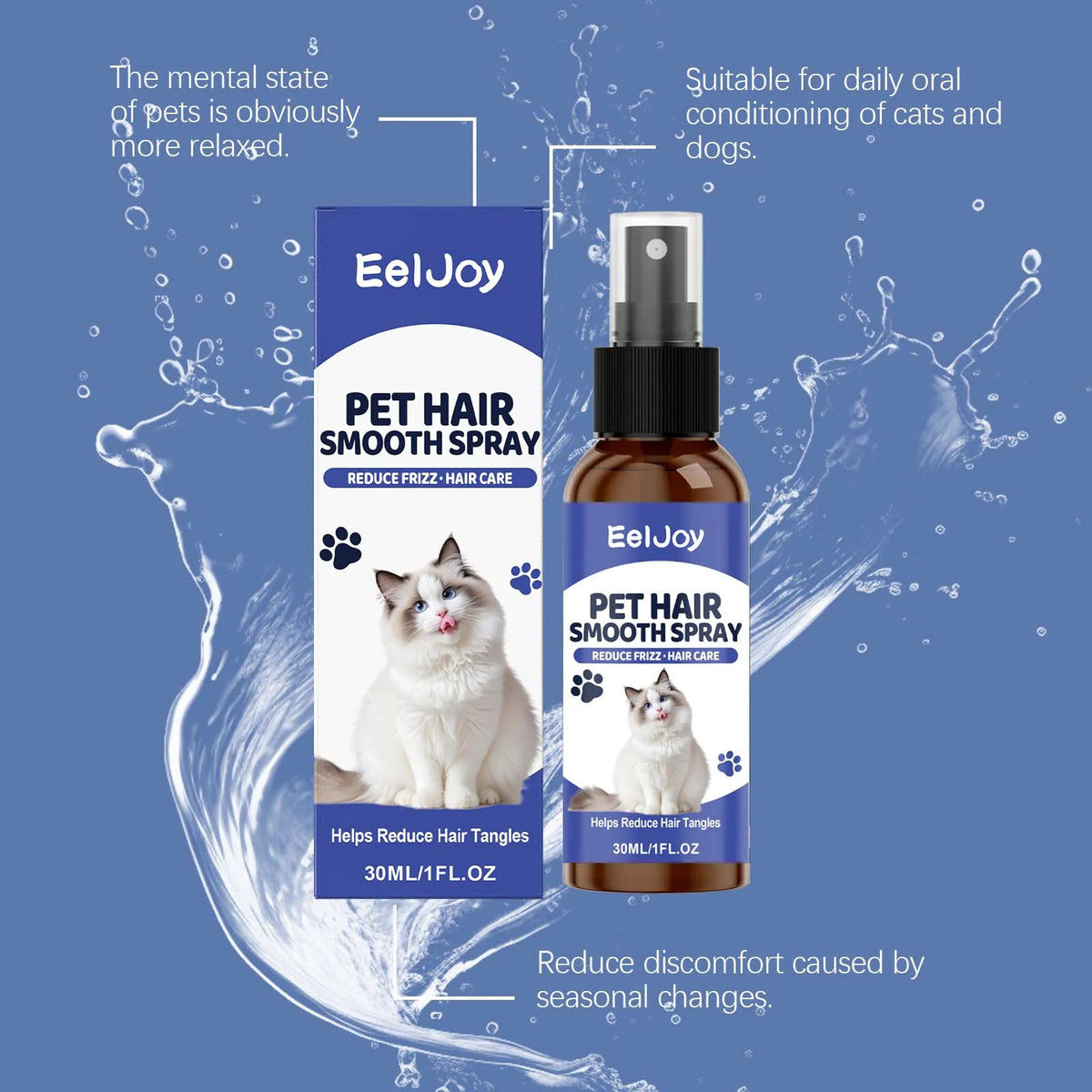 Professional Pet Hair Smoothing Spray For Healthy Dog And Cat Coats