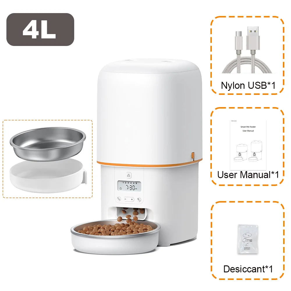 Furpipi Automatic Cat Feeder With Programmable Timed Meal Dispenser