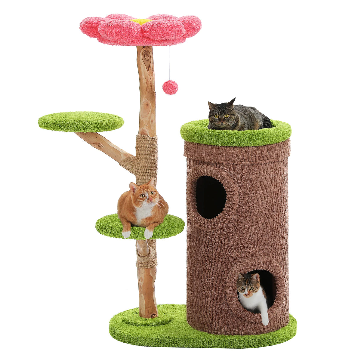 P Cat Tree With Spacious Condos Scratching Posts Cozy Beds
