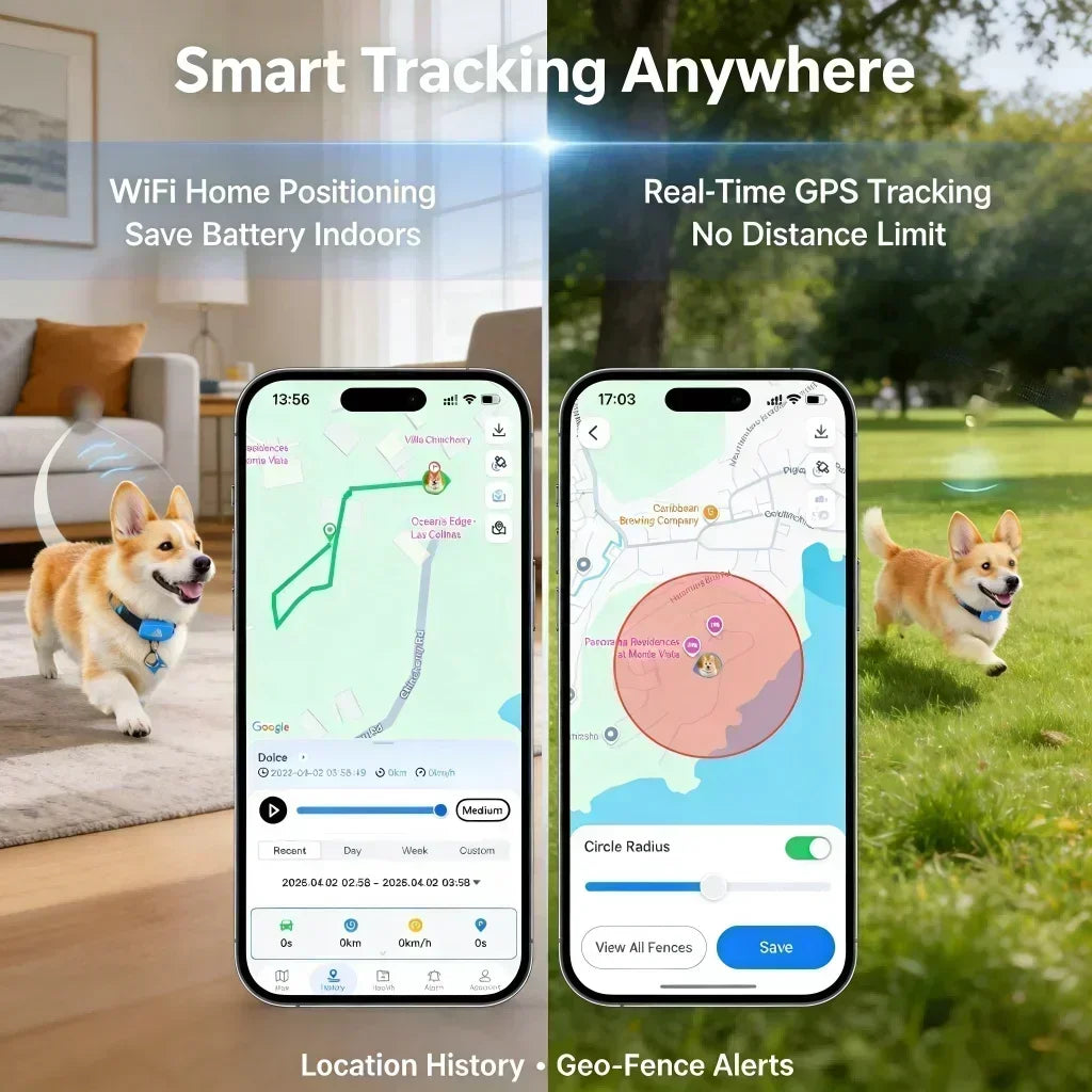 WANWAYTECH 4G GPS Pet Tracker With Live Location Tracking