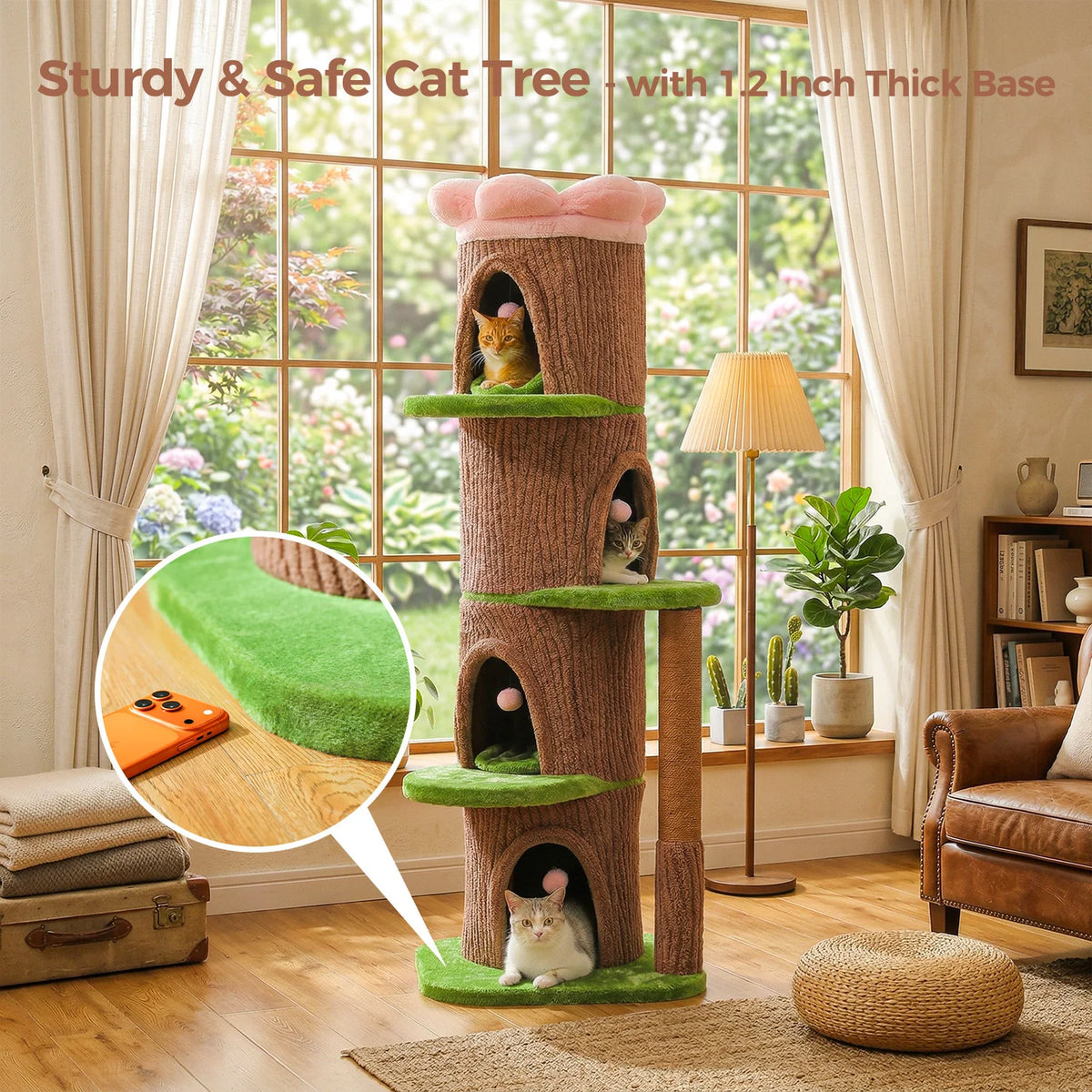 P Cat Tree With Spacious Condos Scratching Posts Cozy Beds