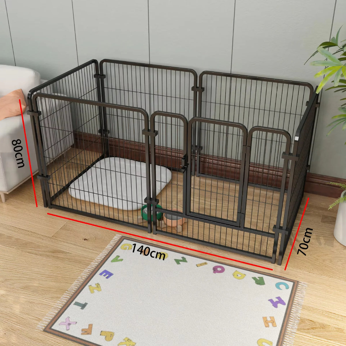 Heavy Duty Foldable Stainless Steel Pet Exercise Kennel Playpen