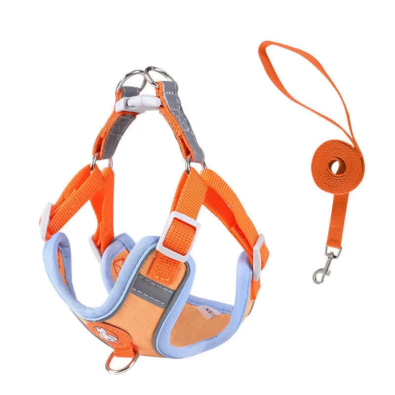 Adjustable No Pull Dog Harness With Matching Walking Leash Set