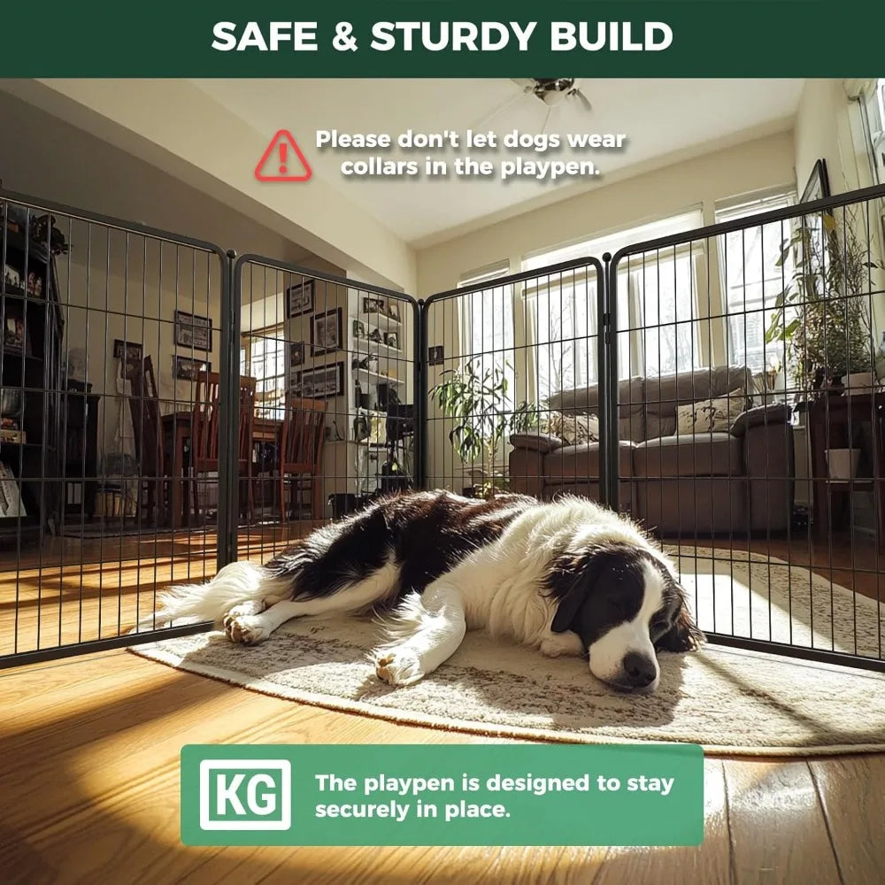 Indoor Dog Playpen With Safe Expandable Heavy Duty Design
