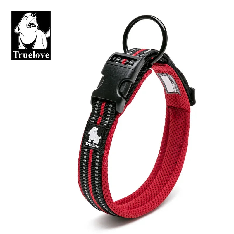 Truelove Reflective Padded Adjustable Nylon Dog Collar
