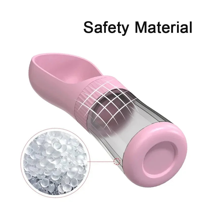 Glass Pet Water And Food Dispenser Bottle Portable For Dogs