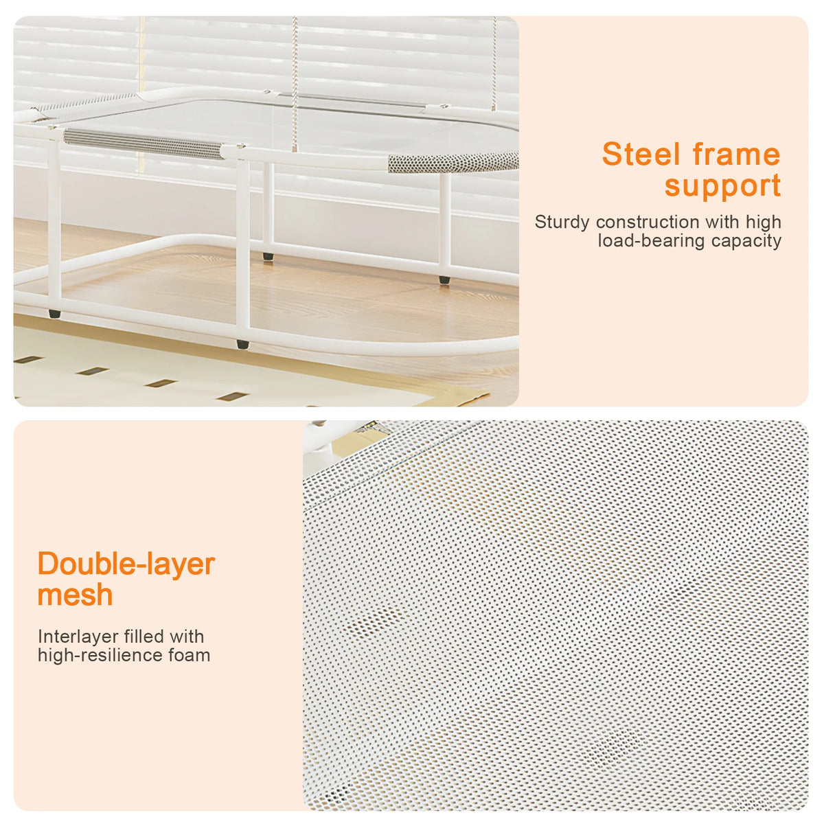Elevated Cat Bed With Washable Breathable Mesh Metal Frame