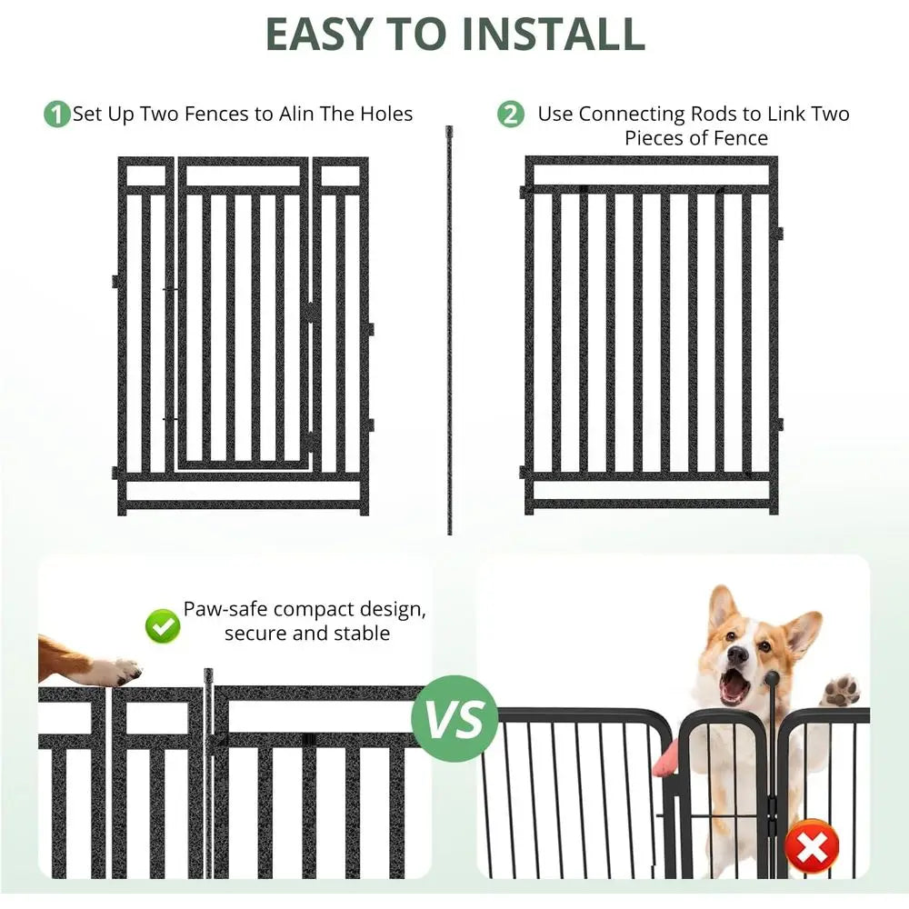 Portable Metal Dog Playpen for Indoor Outdoor and Camping Use