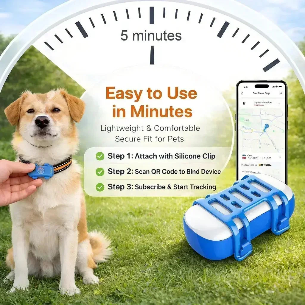 WANWAYTECH 4G GPS Pet Tracker With Live Location Tracking