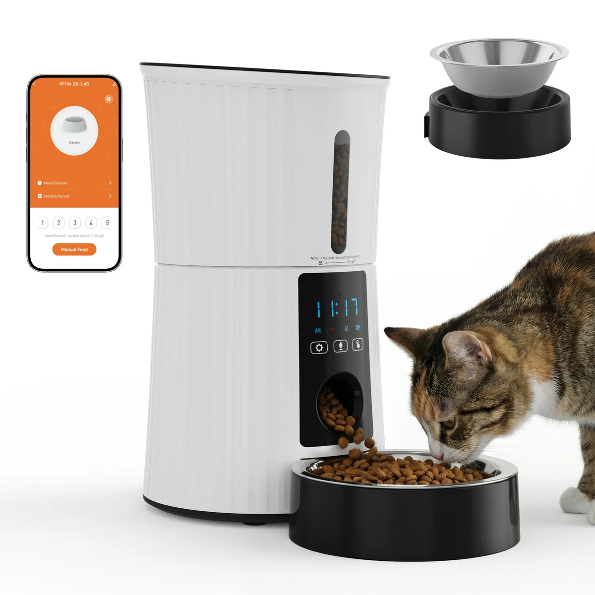 JHK WiFi Automatic Timed Cat Feeder With App Control