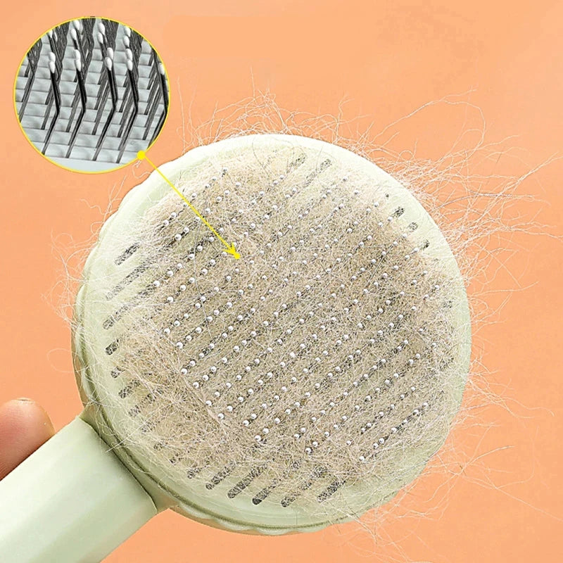 Self Cleaning Pet Hair Removal Slicker Brush For Cats
