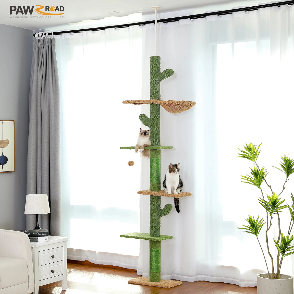 PAWZ Road Five Tier Floor To Ceiling Cat Tree Tower