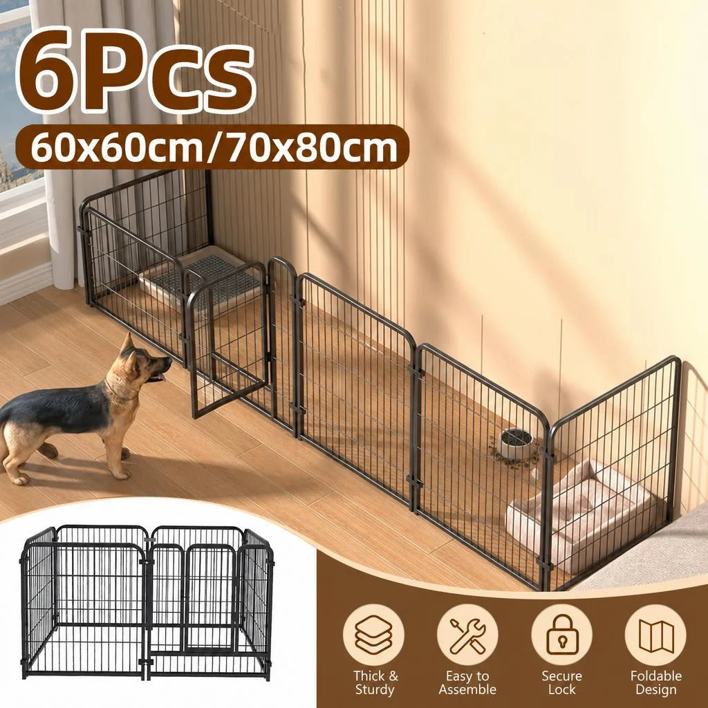 Heavy Duty Foldable Stainless Steel Pet Exercise Kennel Playpen