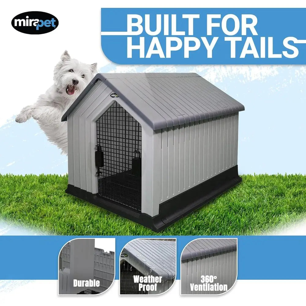 Premium Plastic Dog House For Cozy Indoor Outdoor Retreat