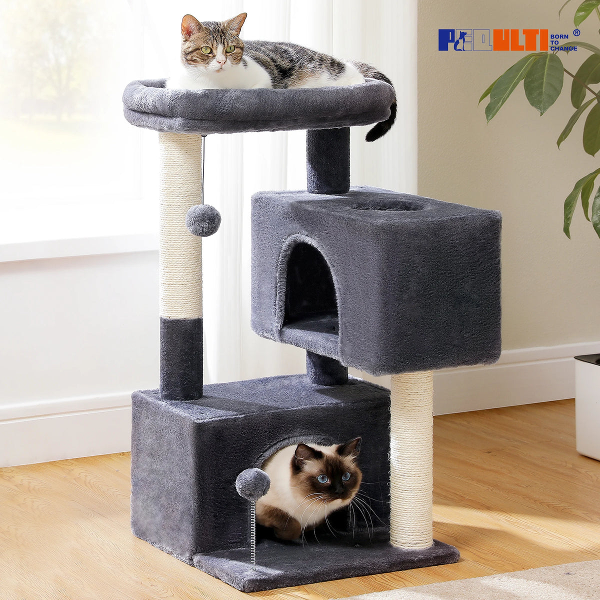 Pawz Road Multi Level Cat Tree With Sisal Scratching Posts