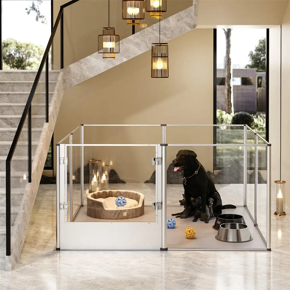 BINGOPAW Clear Acrylic Pet Playpen Waterproof Pad For Small Pets