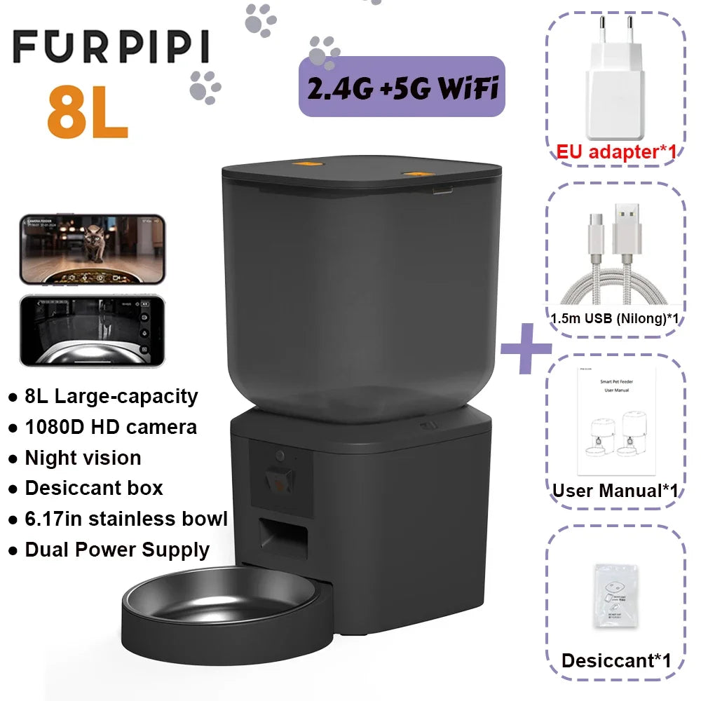 Furpipi Smart Feeder With HD Camera And WiFi App Control