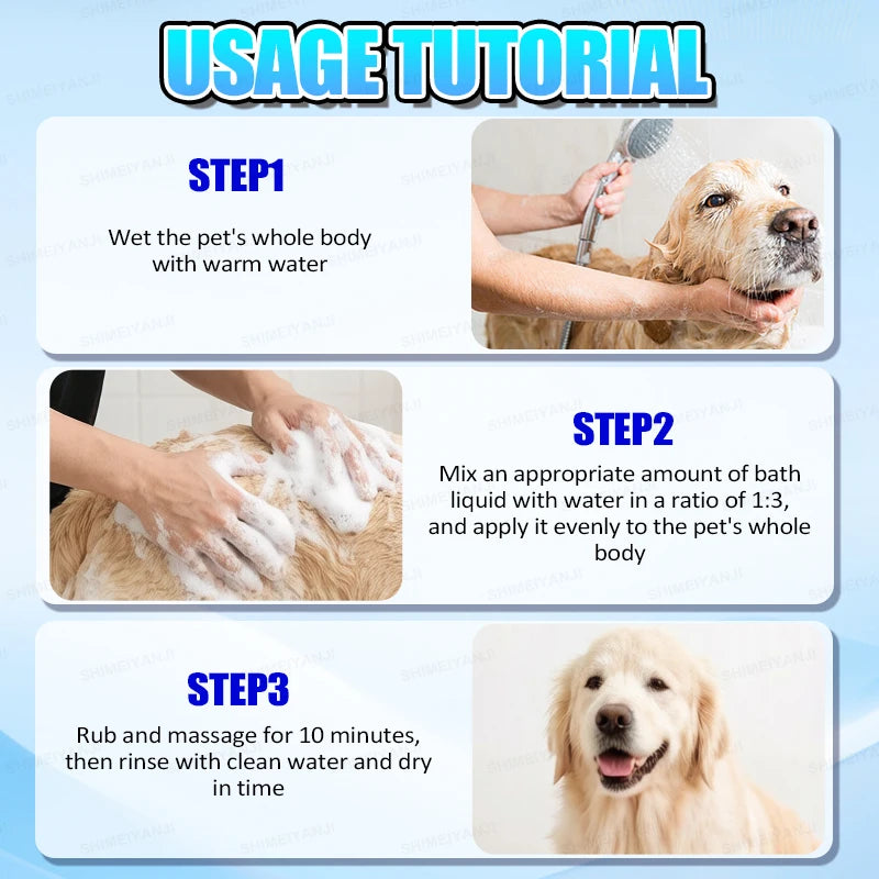 Waterless Foam Shampoo for Cats and Dogs Pet Grooming