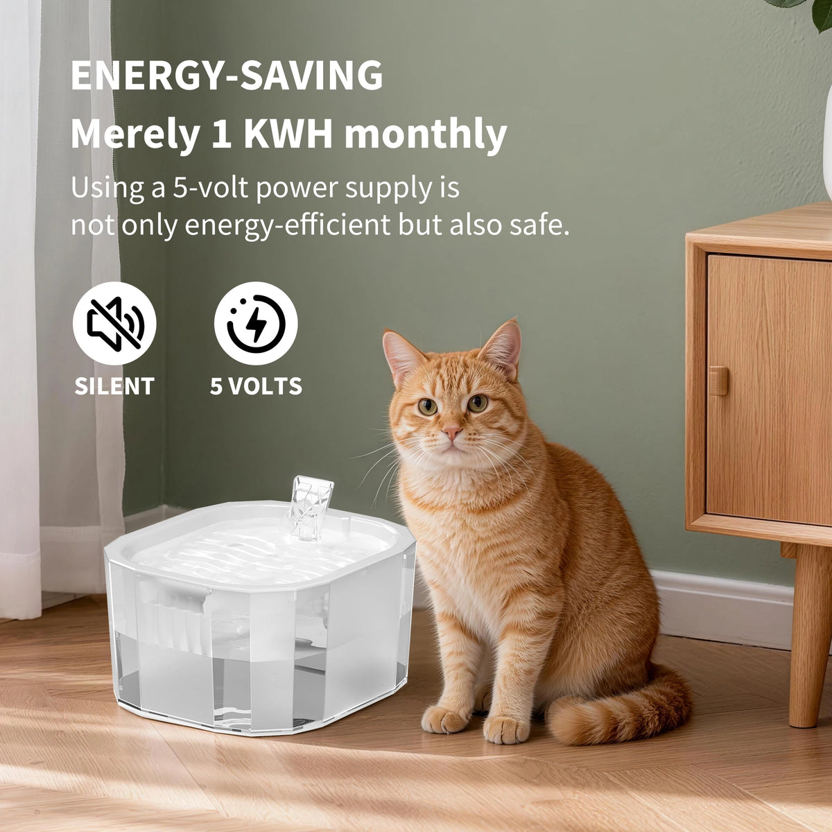 2-in-1 Smart Cat Water Fountain And Feeder With Silent Pump