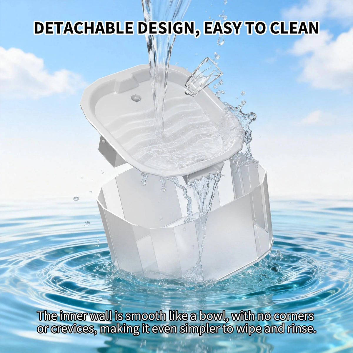 2-in-1 Smart Cat Water Fountain And Feeder With Silent Pump