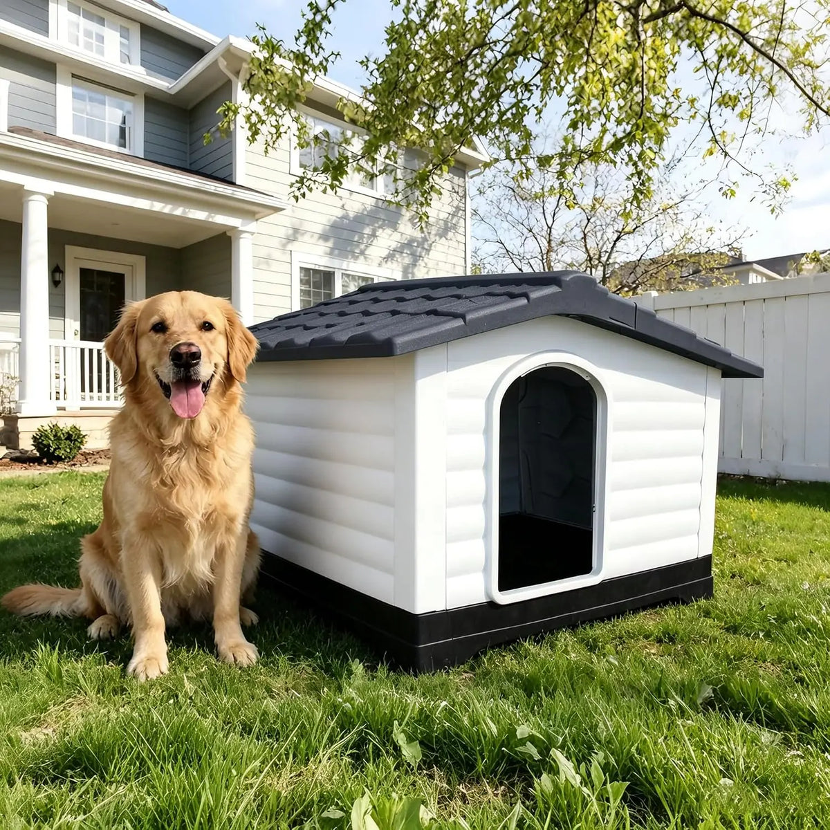 Twister Ck Two Door Elevated Waterproof Indoor Outdoor Dog House
