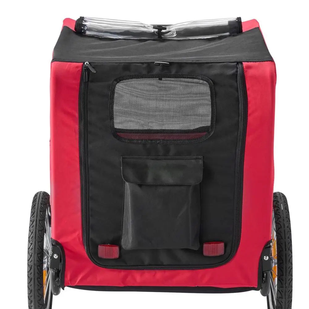 Foldable Dog Bike Trailer With Spacious Ventilated Cabin