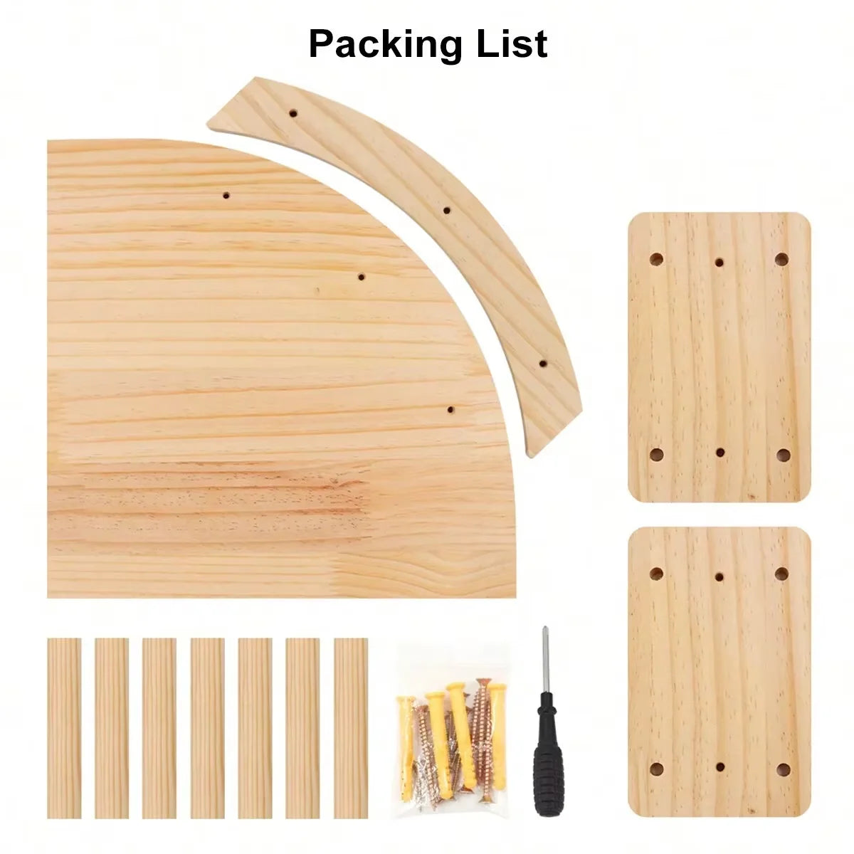 CWV Pine Wood Wall Mounted Indoor Cat Climbing Tree Shelf