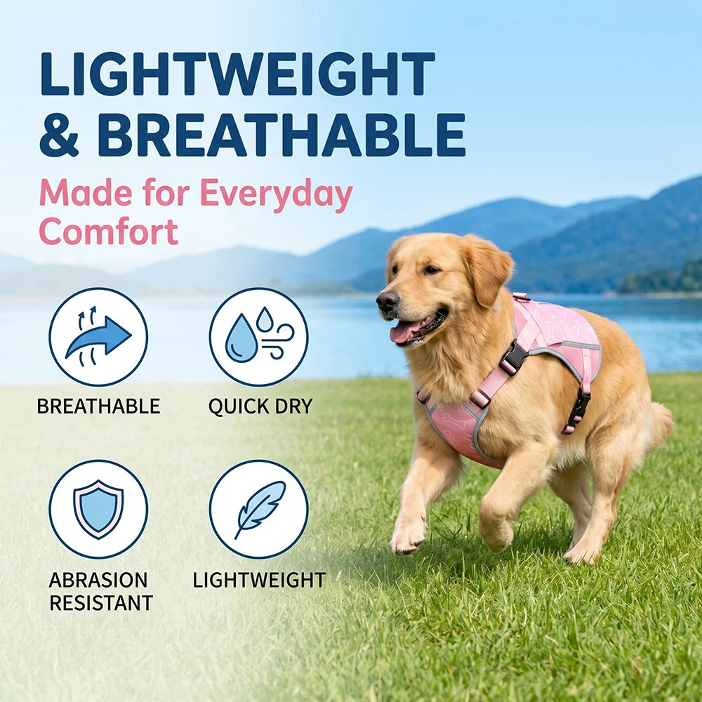 Pet Cooling Vest With Replaceable Cooling Packs For All Breeds